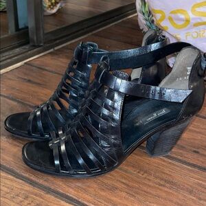 Paul Green Black Strappy Heels
